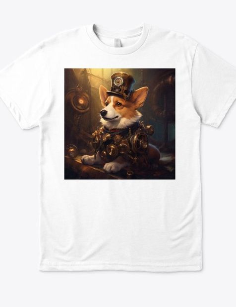 Eco Unisex Tee - Steampunk Corgi