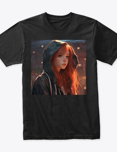 Premium Tee - Jeune femme rousse